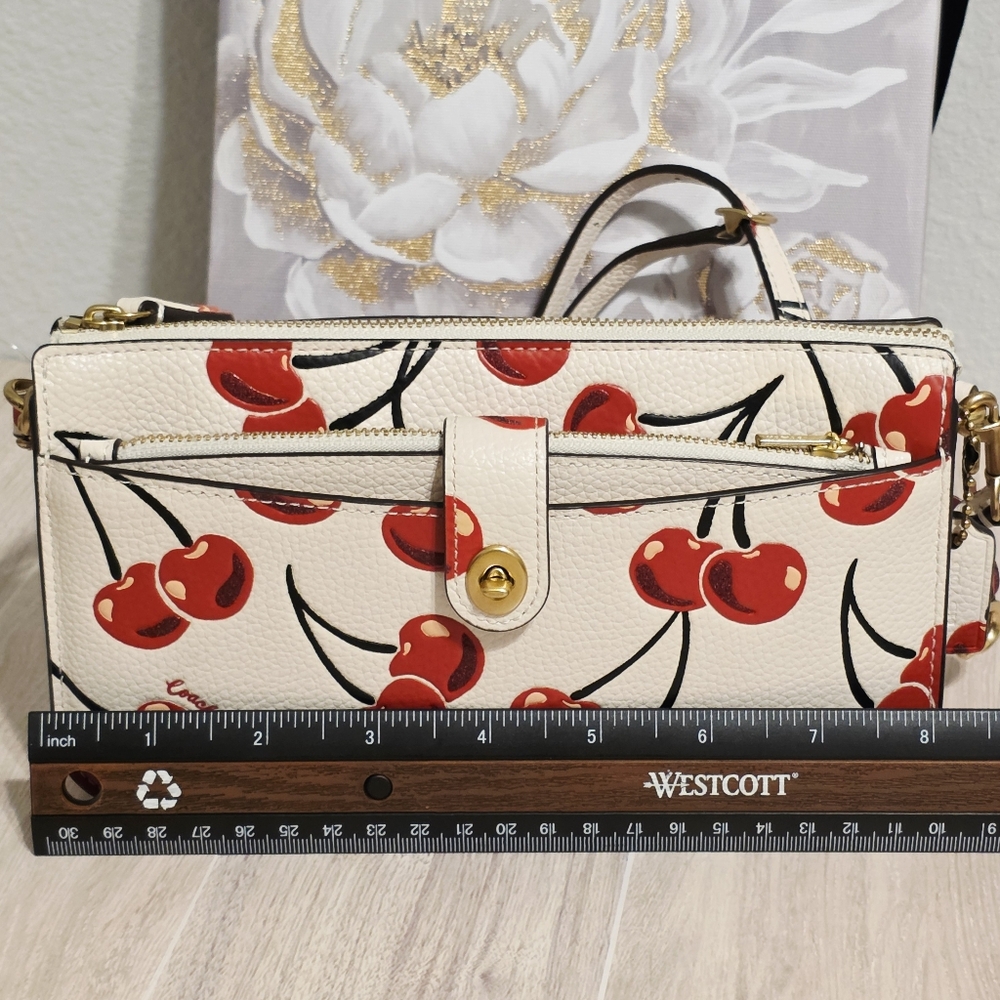 Coach Noa Pop Up Messenger Crossbody Bag With Cherry Print CA799 - Picture 11 of 16
